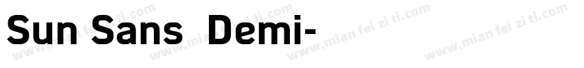 Sun Sans  Demi字体转换